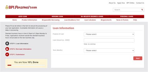 bpi personal loan|bpi loans website.
